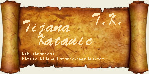 Tijana Katanić vizit kartica